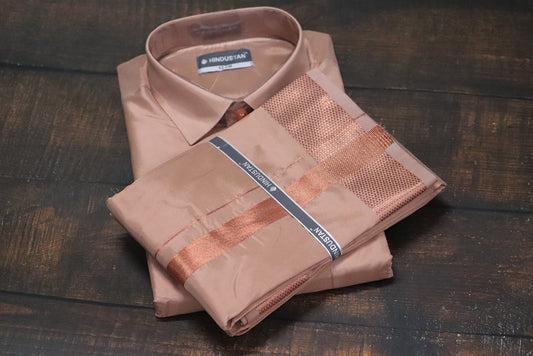 Artsilk Copper Shirt + 100k Copper Dhoti