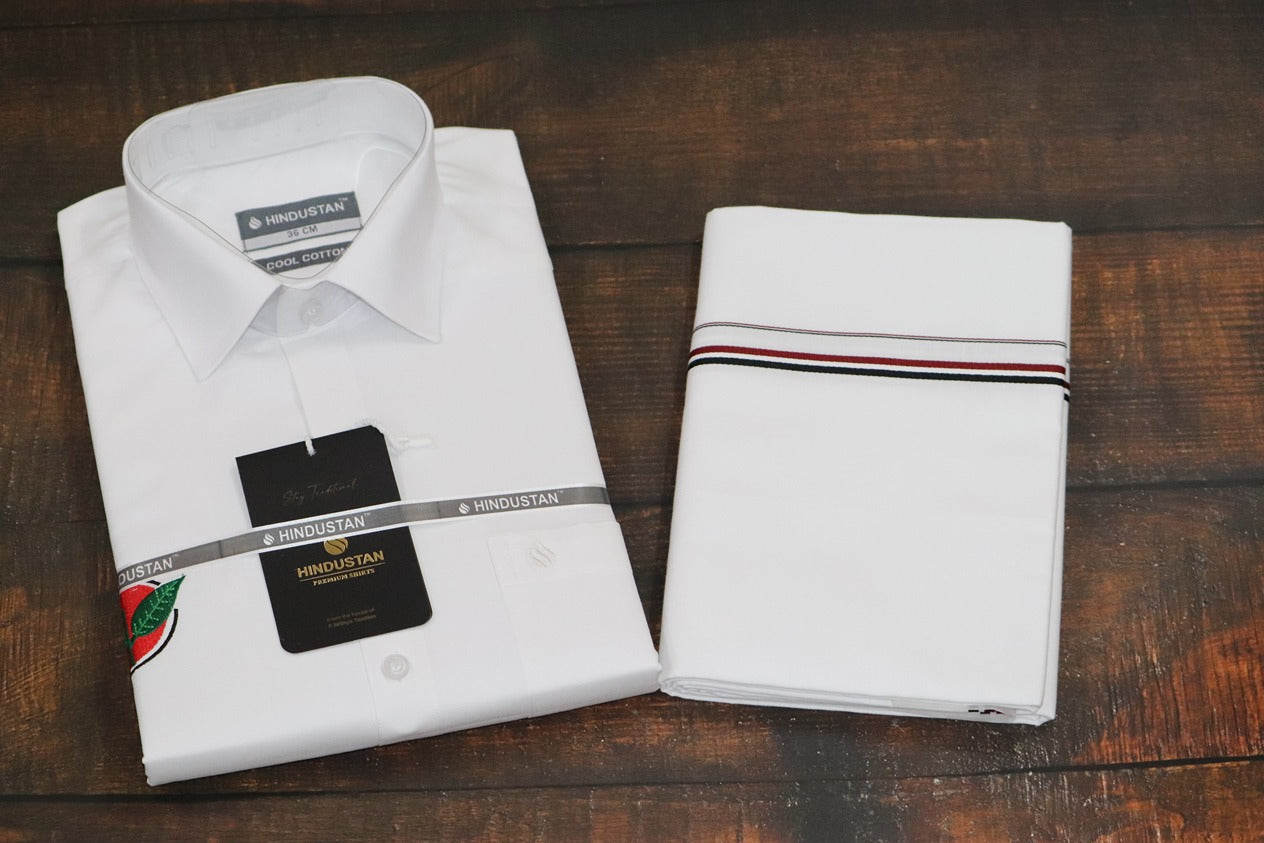 ADMK Logo Shirt+Dhoti Combo Set