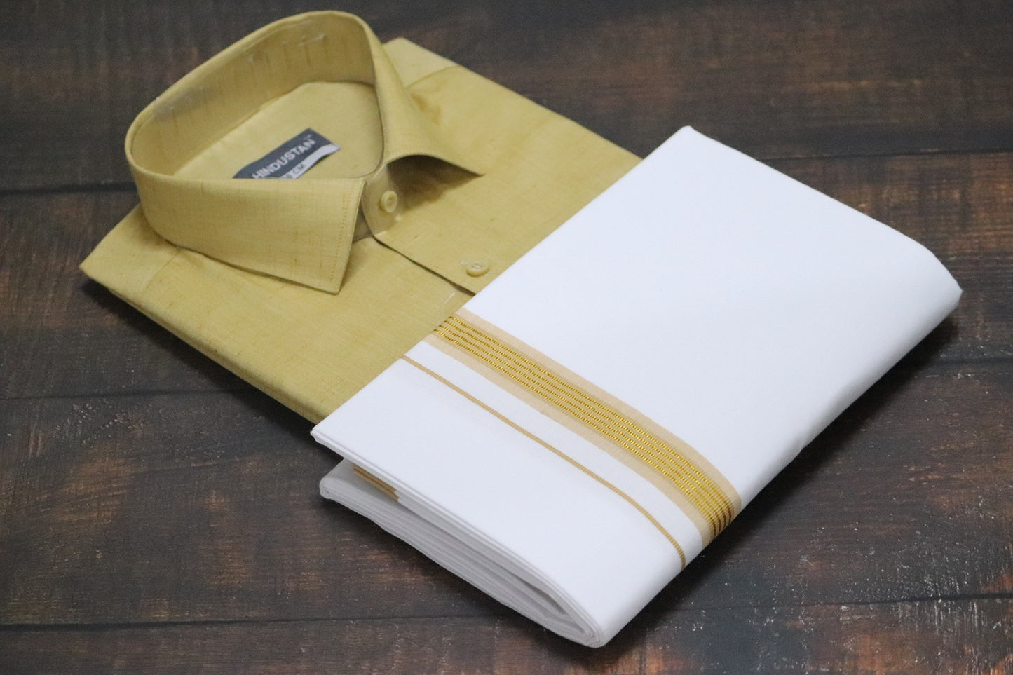 Matching Shirt & Dhoti Combo Set ( HAZELWOOD SANDAL - C3)