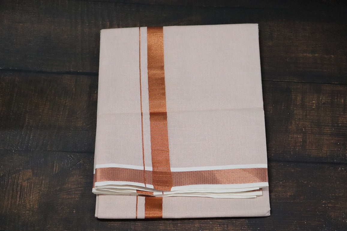 Anandham Tissue with Copper Border Dhoti - 2mtr