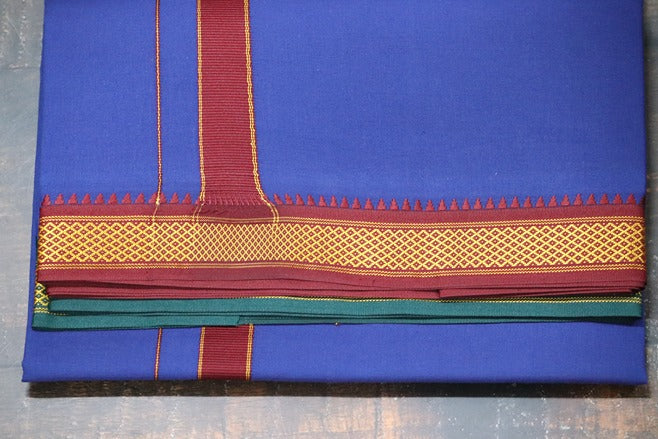 Thalapathy Blue Dhoti - 2mtr