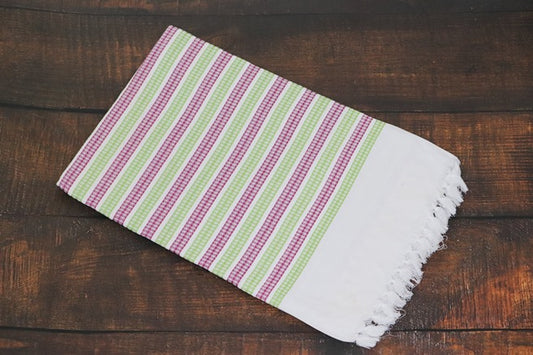 Kushpoo White Stripe Towel (Size 30x60)
