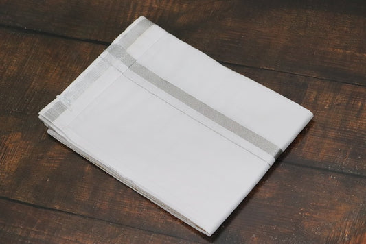 Velcro 30k Diamond White Dhoti (Size 28 to 40) - All Size