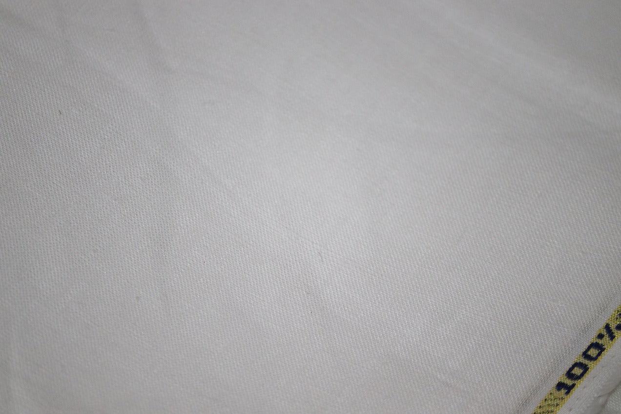 Luxury Europhian White Pure Linen Fabrics - 1.60mtr