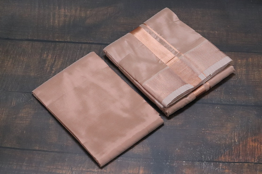 Artsilk  100k Copper Combo Set(Shirt Fabric+Dhoti)