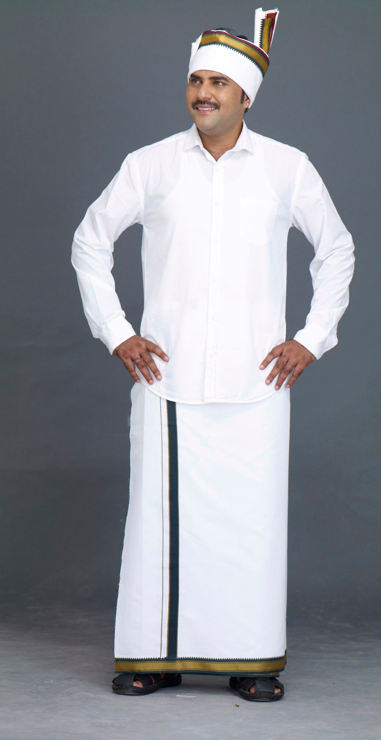 Arunachalam White Dhoti - (3.90mtr = Double)