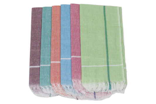 Indica Colour Plain Towel - 5 Towel Combo(Size 27x54)