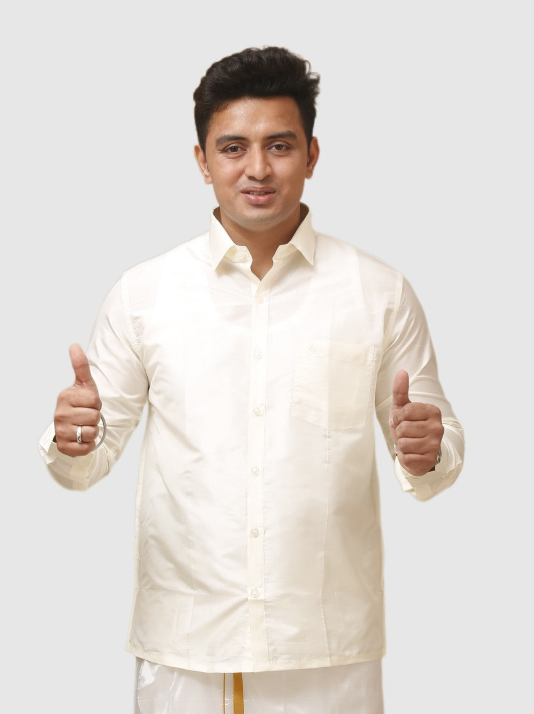 Artsilk Cream Shirt - Full Sleeve