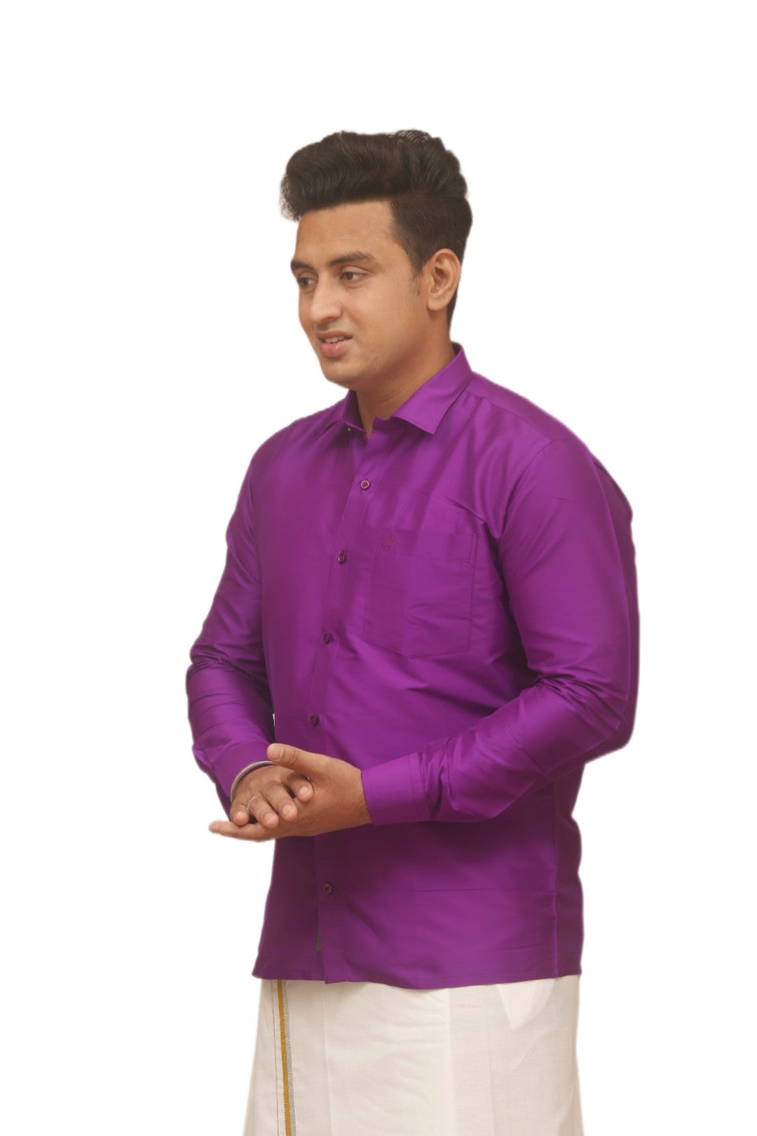 Silky Colour Shirt - Warm Violet