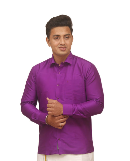 Silky Colour Shirt - Warm Violet