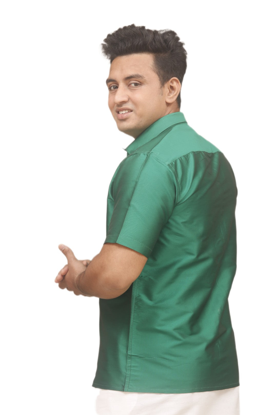 Silky Colour Shirt - Forest Green